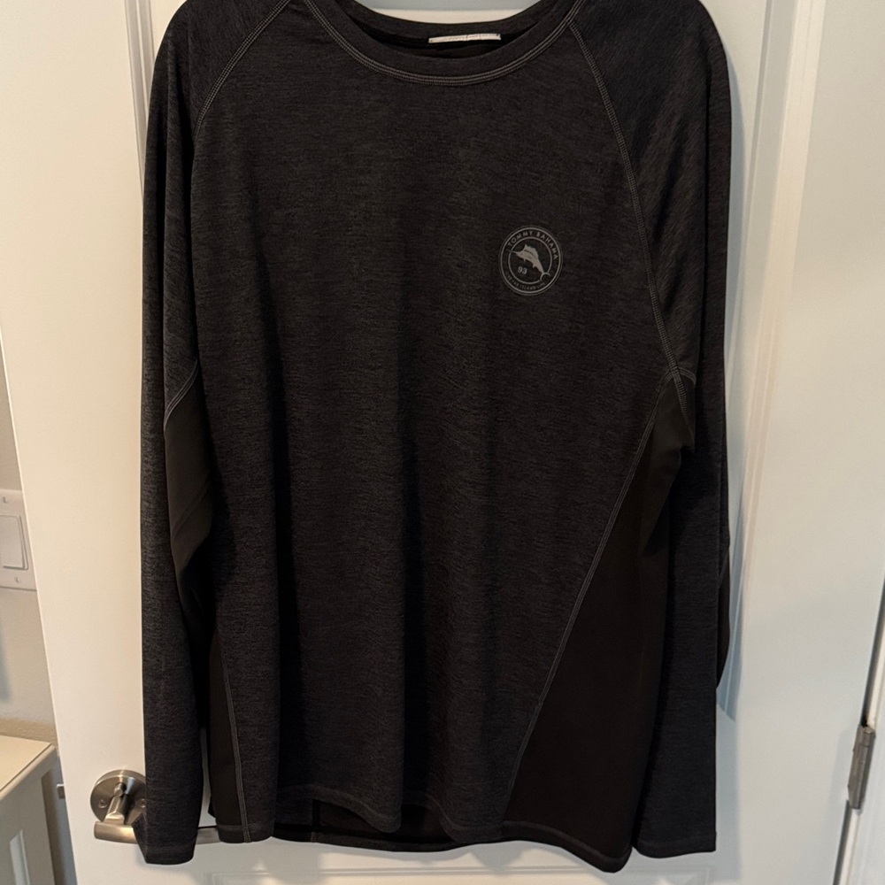 Tommy Bahama Charcoal Long Sleeve raw guard shirt.